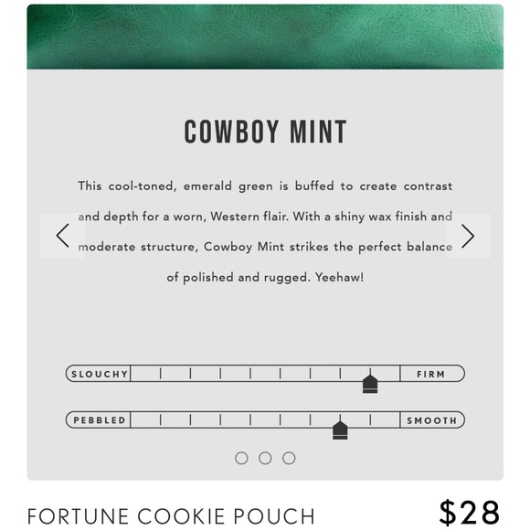 Portland Leather Cowboy Mint Fortune Cookie Pouch & Cardholder - Picture 3 of 6